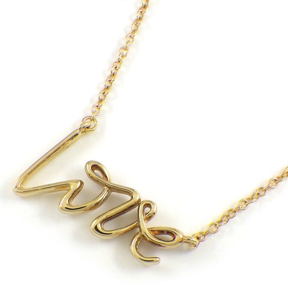 Tiffany Graffiti Love Necklace Small Yellow Gold